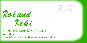 roland keki business card
